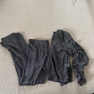 Primark Black Metallic Sparkle Loungewear Set